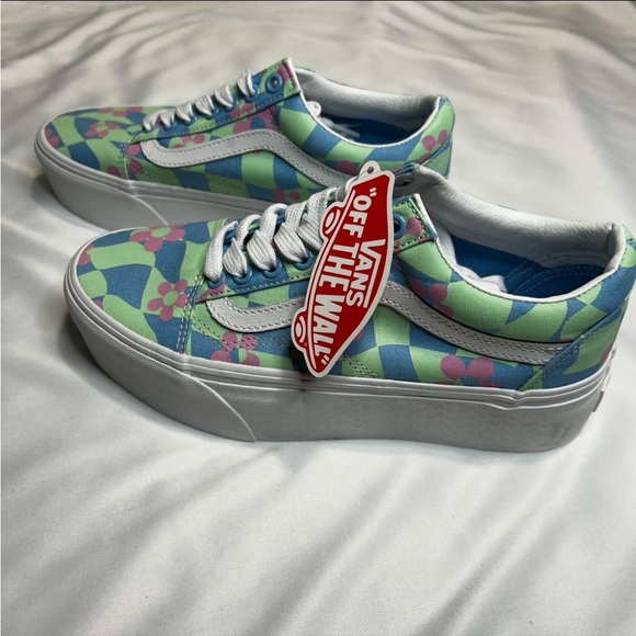 Vans Old Skool Platform Floral Shoes - Picture 5 of 13